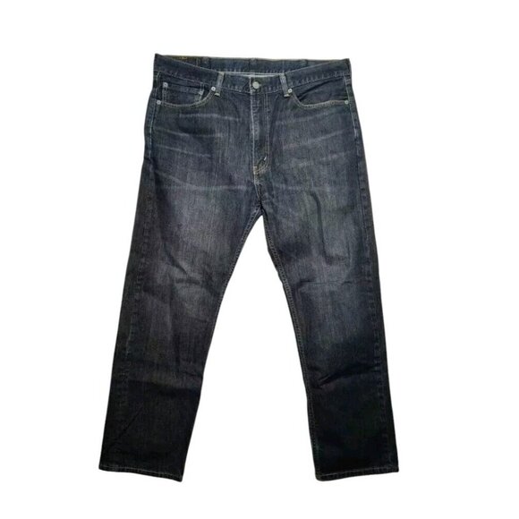 Levi's 505 Jeans Men's 38x30 Regular Straight Fit Dark Wash Denim 100% Cotton - Picture 1 of 8